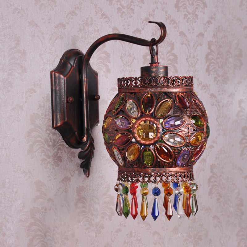Metal Global Wall Lamp Sconce Sconce Vintage 1 Testa Sallo Apparecchio di illuminazione da parete in ruggine