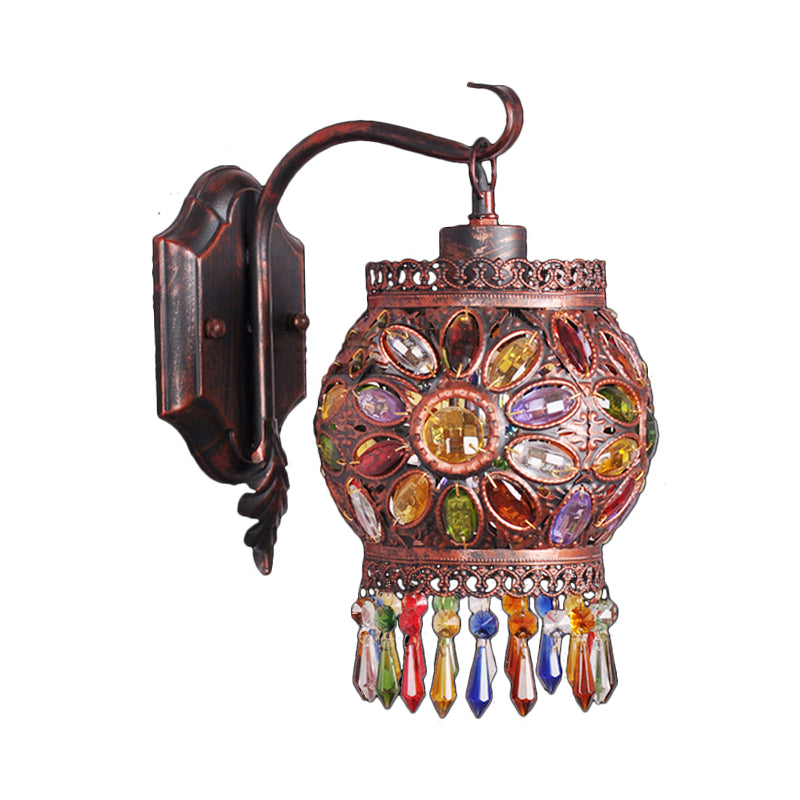 Metal Global Wall Lamp Sconce Sconce Vintage 1 Testa Sallo Apparecchio di illuminazione da parete in ruggine