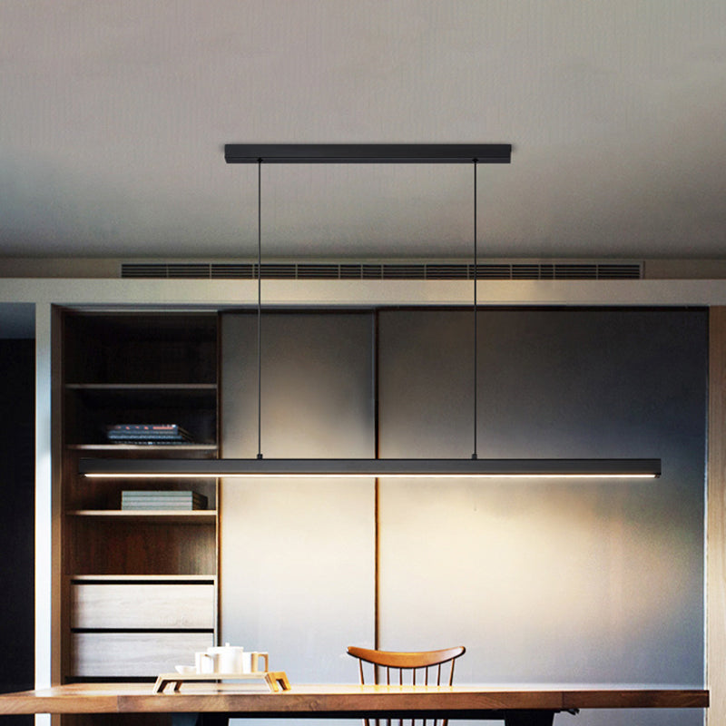 Suspendu de style Long Strip Island Long Light Light pour salle à manger