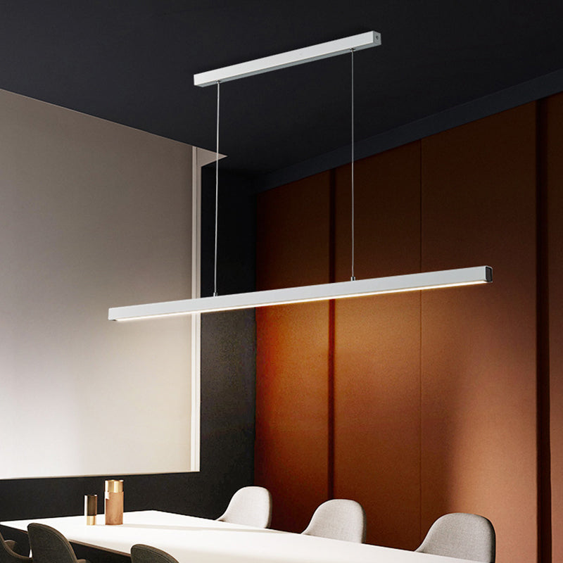 LED Long Strip Island Light Modern Style Pendant Lamp for Dining Room