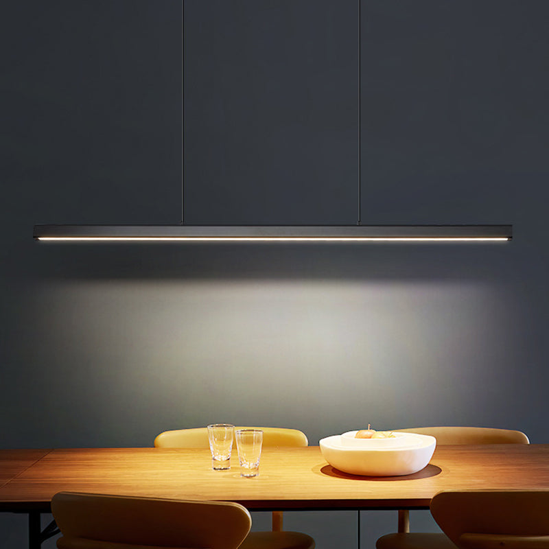LED Long Strip Island Light Modern Style Pendant Lamp for Dining Room