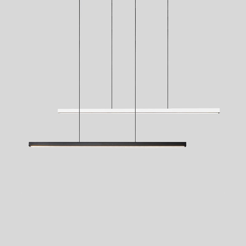 Suspendu de style Long Strip Island Long Light Light pour salle à manger
