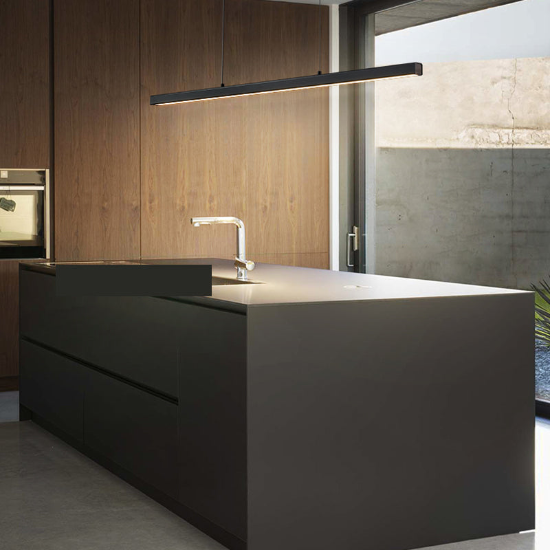 Suspendu de style Long Strip Island Long Light Light pour salle à manger