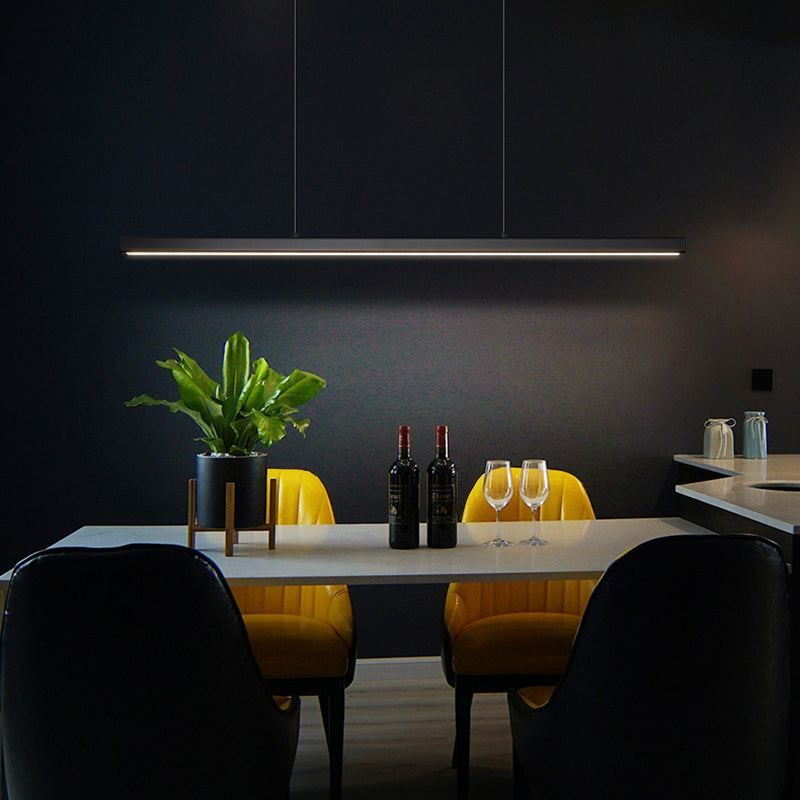 LED Long Strip Island Light Modern Style Pendant Lamp for Dining Room