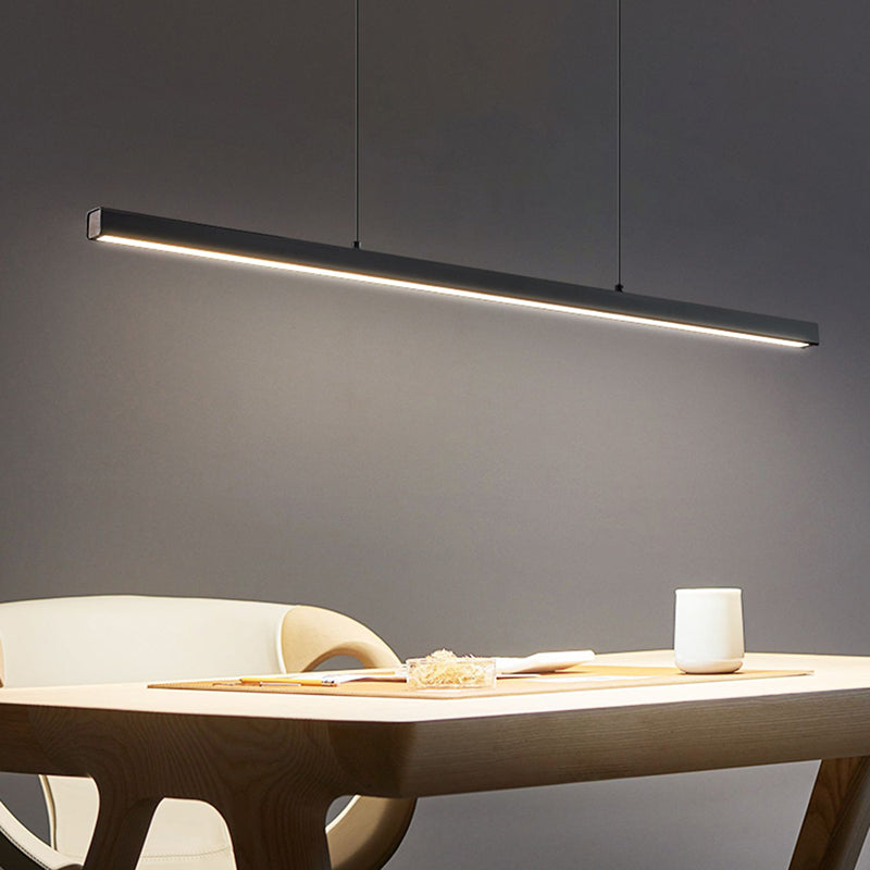 Suspendu de style Long Strip Island Long Light Light pour salle à manger