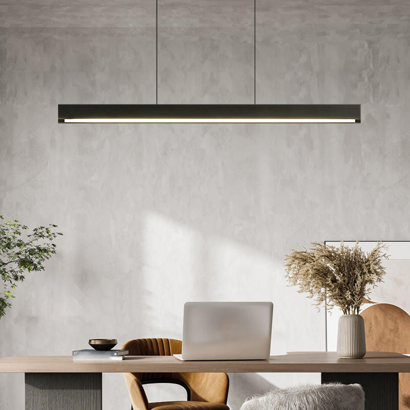 Modern LED Island Light Fixture Rectangle Shape Pendant Light for Home Dining Room
