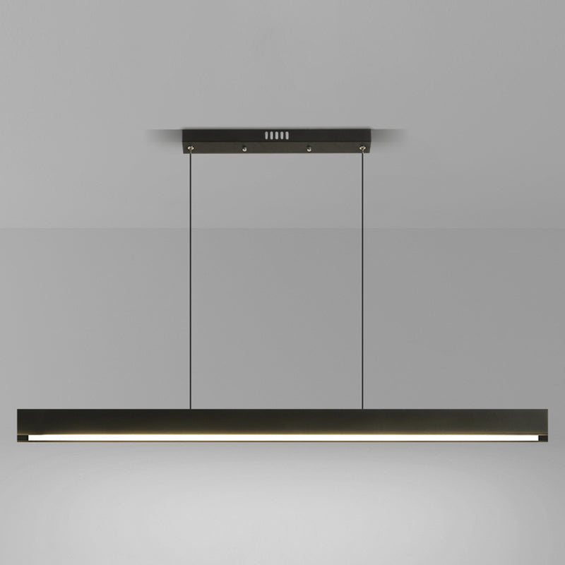 Modern LED Island Light Fixture Rectangle Shape Pendant Light for Home Dining Room