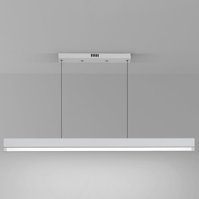 Modern LED Island Light Fixture Rectangle Shape Pendant Light for Home Dining Room