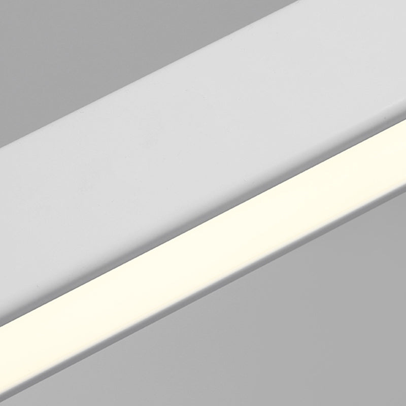 Modern LED Island Light Fixture Rectangle Shape Pendant Light for Home Dining Room