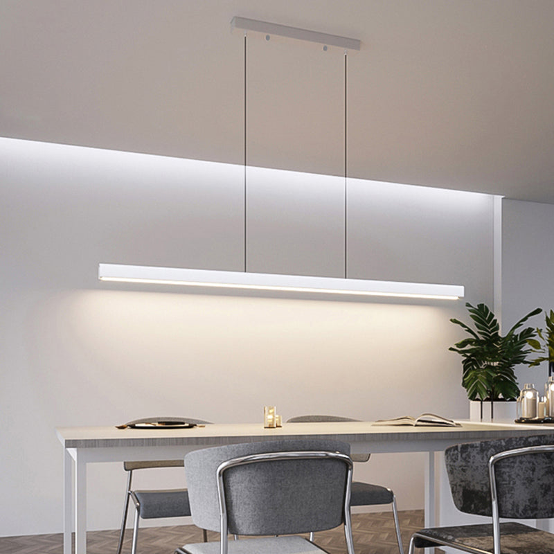 Modern LED Island Light Fixture Rectangle Shape Pendant Light for Home Dining Room