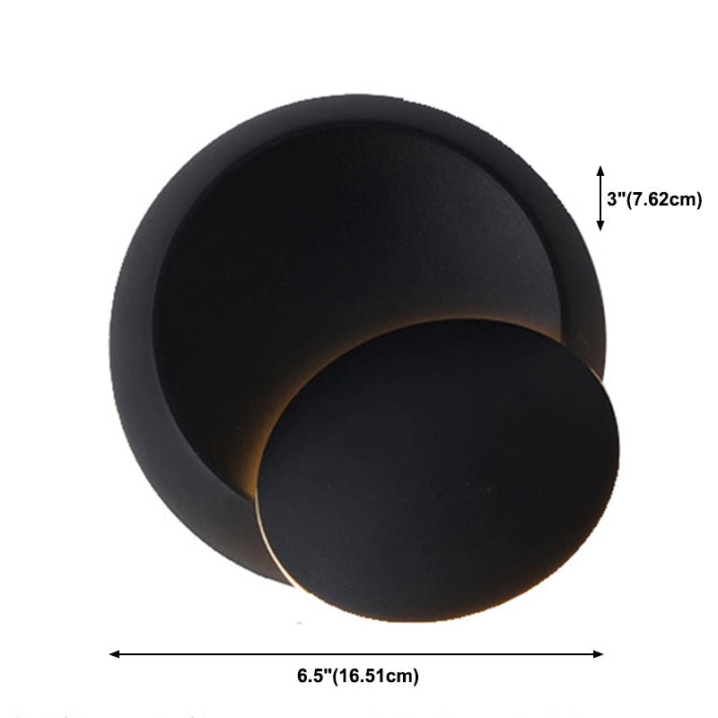 Bedroom Nordic Sconce Light Fixtures Circular LED Rotatable Wall Mounted Lighting