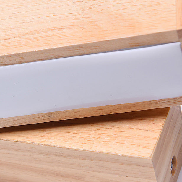 Einfacher Stil rotierende Wandleuchten LED -Holzwandlampe für Schlafzimmer Wohnzimmer