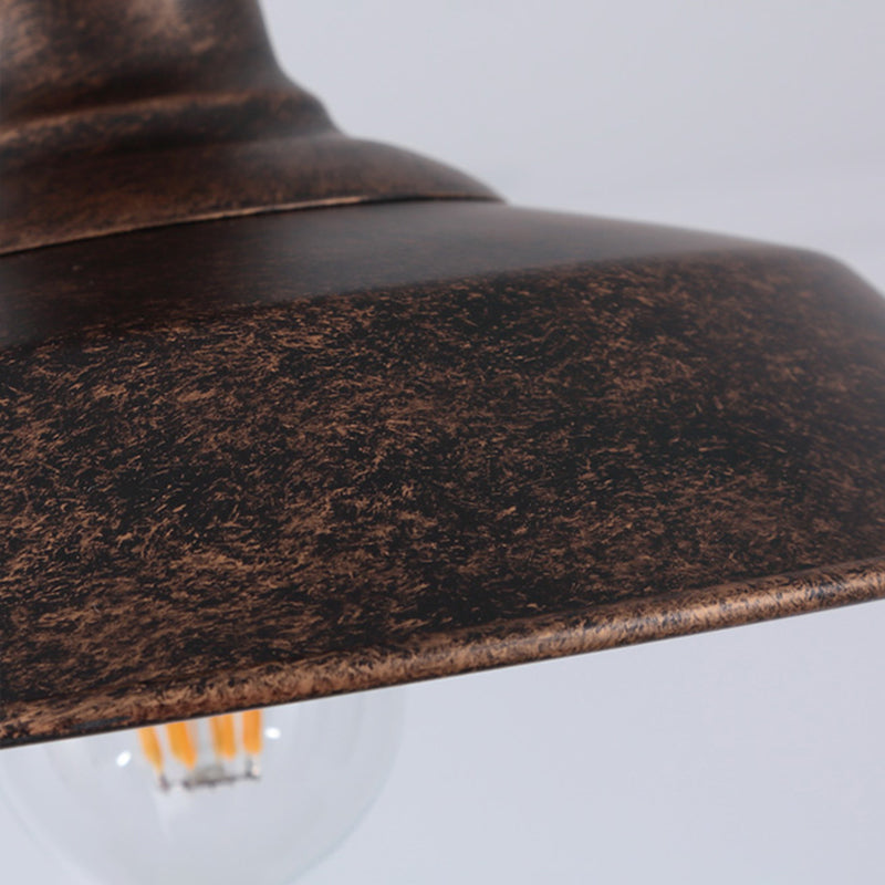 Plafoniera da portico a forma di fienile, retrò, industriale, in metallo, a 1 luce, a semi-incasso