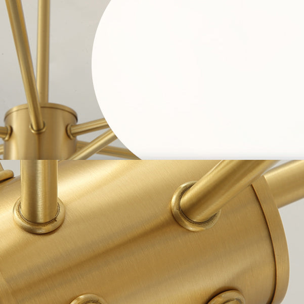 Globe kroonluchter verlichtingsarmaturen Designer Style Multi-Hoofd Suspension Light met witte glazen schaduw