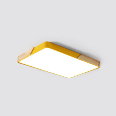 Modern Macaroon Geometric LED Massimale Lampada Ferro 1 Light Flush Mount per Bedroom