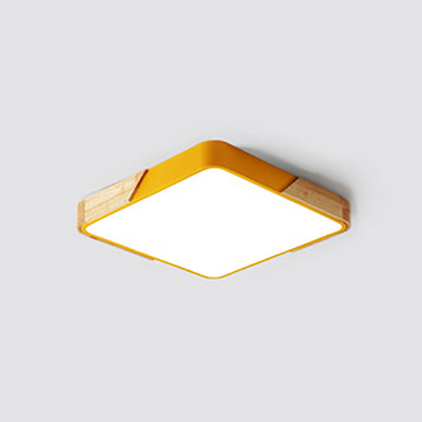 Modern Macaroon Geometric LED Massimale Lampada Ferro 1 Light Flush Mount per Bedroom