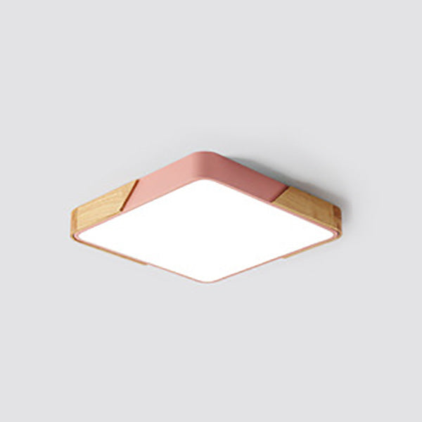 Modern Macaroon Geometric LED Massimale Lampada Ferro 1 Light Flush Mount per Bedroom