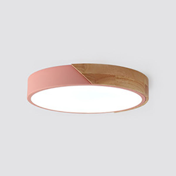 Modern Macaroon Geometric LED Massimale Lampada Ferro 1 Light Flush Mount per Bedroom