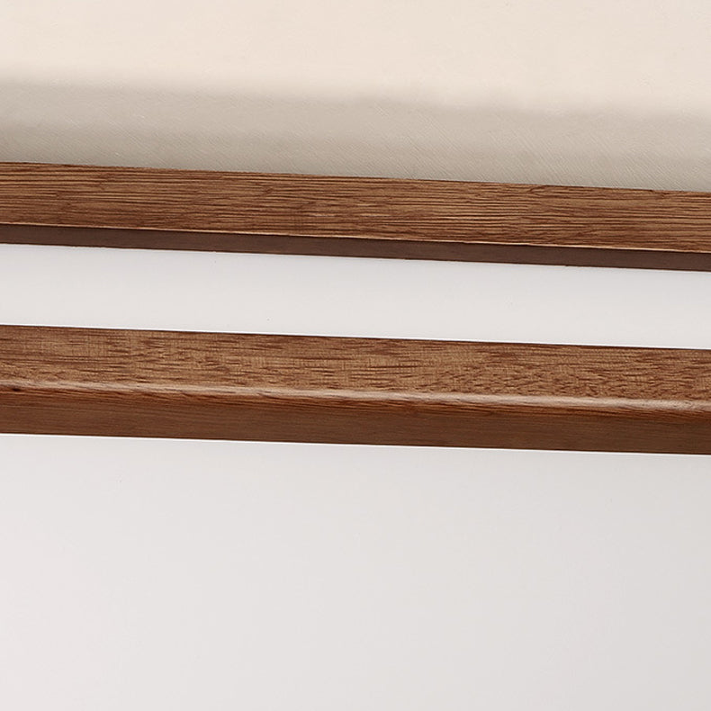 Modern Geometric LED Ceiling Lamp Wood Flush Mount for Balcony Dining Room