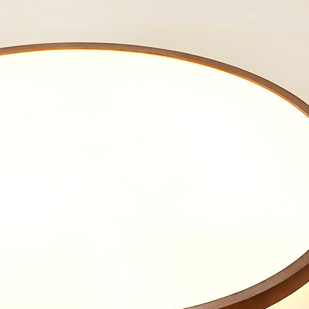 Modern Geometry Shape LED Ceiling Lamp Wood 1 Light Flush Mount for Living Room Aisle