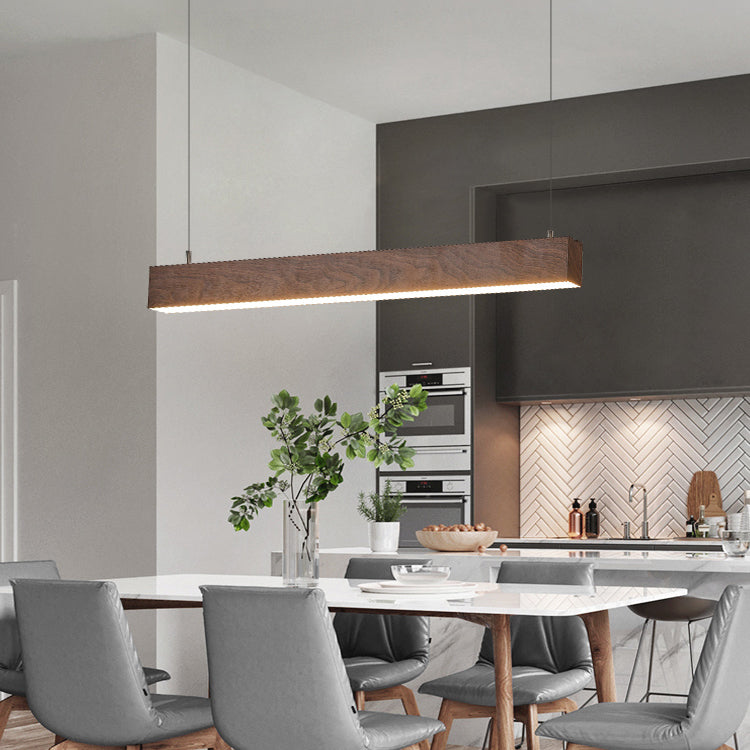 Lustre lustre linéaire lustre de l'île en aluminium contemporain avec une teinte acrylique