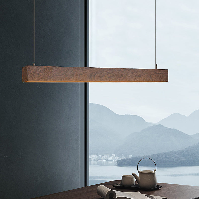 Linearer Kronleuchter -Licht zeitgenössischer Aluminiuminsel Kronleuchter mit Acrylschatten