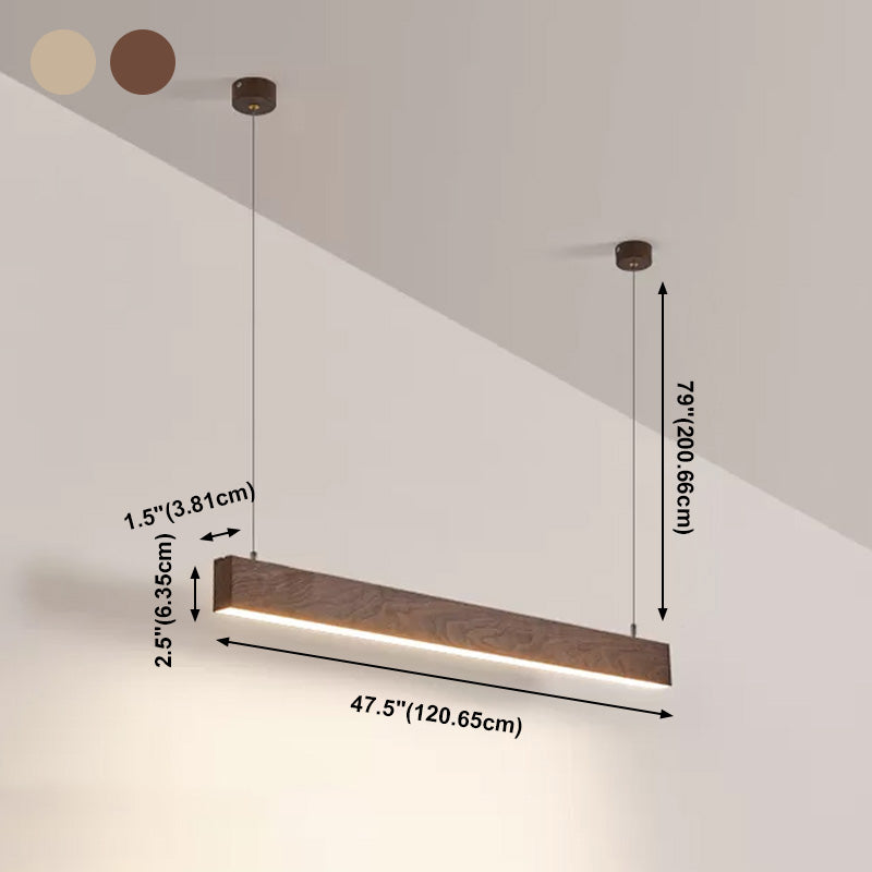 Lustre lustre linéaire lustre de l'île en aluminium contemporain avec une teinte acrylique