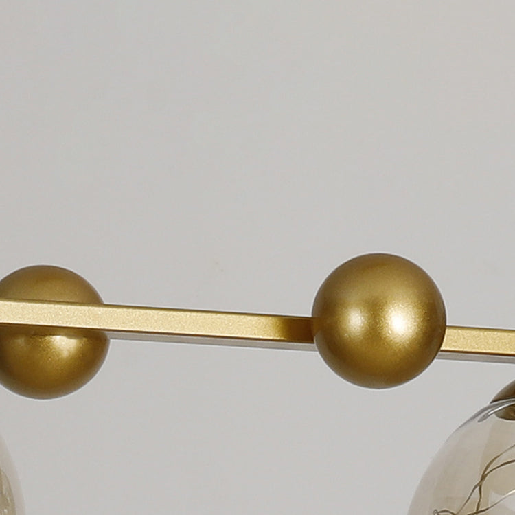 Sphere Island Lighttures Modern Glass Island Chandelier en Gold Finish