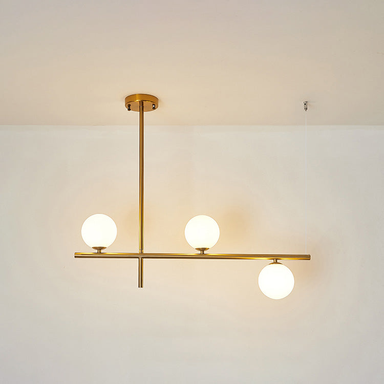 Pendants contemporains Sphère Glass Island Chandelier pour la cuisine