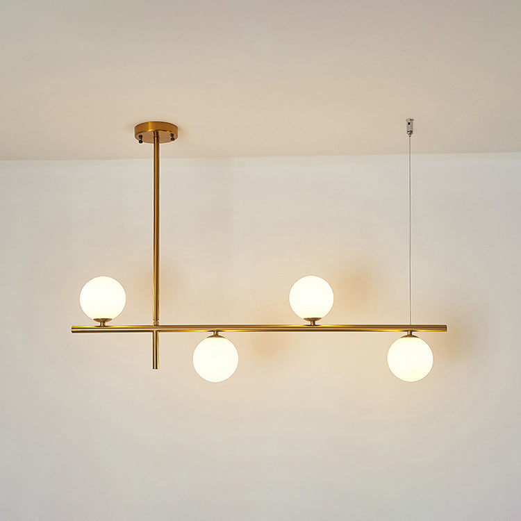 Pendants contemporains Sphère Glass Island Chandelier pour la cuisine