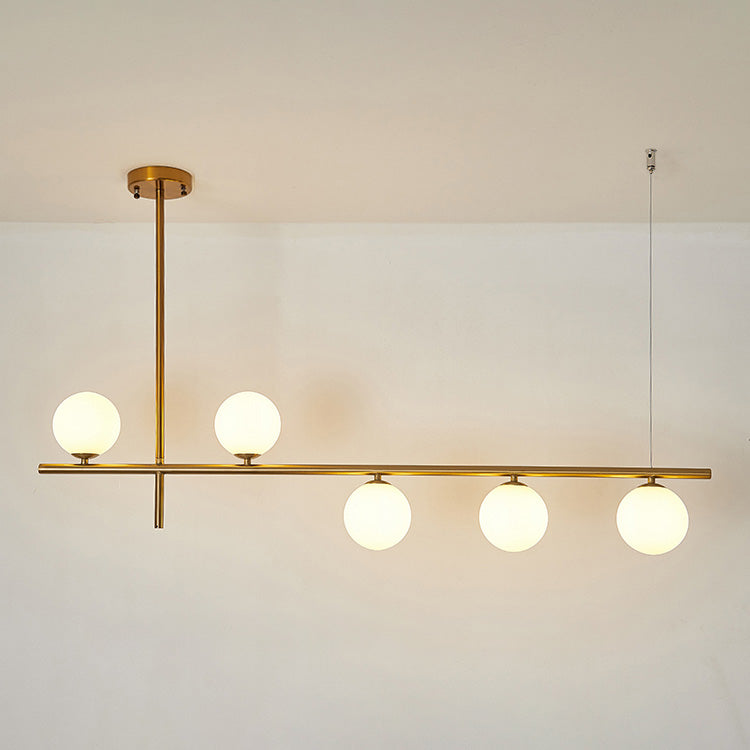 Pendants contemporains Sphère Glass Island Chandelier pour la cuisine