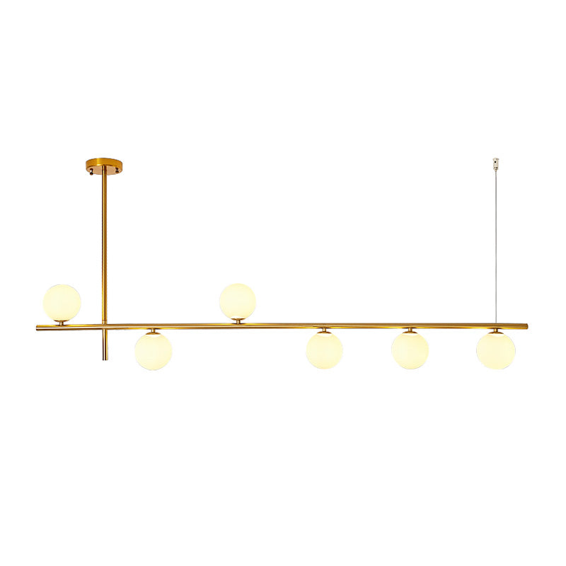 Pendants contemporains Sphère Glass Island Chandelier pour la cuisine