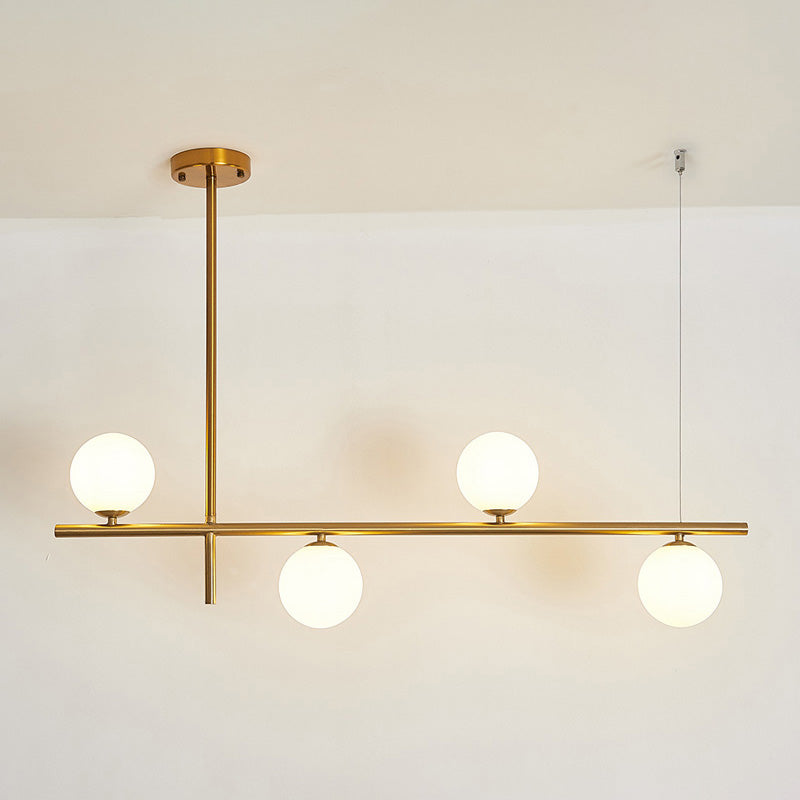Pendants contemporains Sphère Glass Island Chandelier pour la cuisine