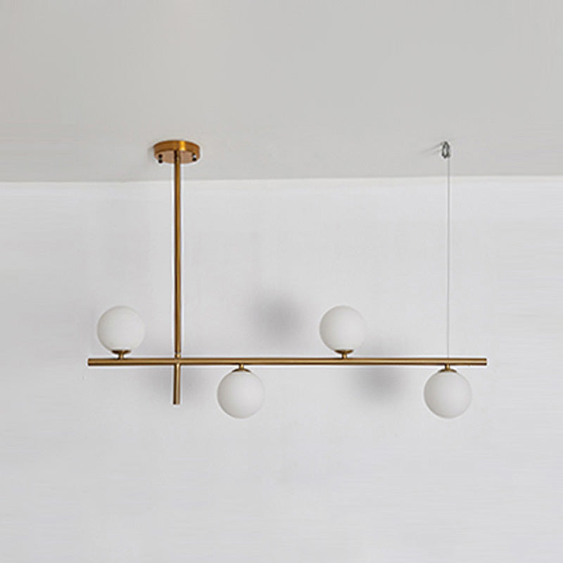 Pendants contemporains Sphère Glass Island Chandelier pour la cuisine
