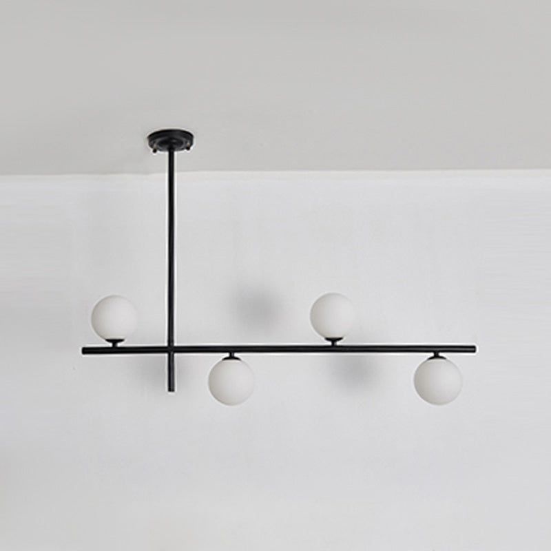 Pendants contemporains Sphère Glass Island Chandelier pour la cuisine