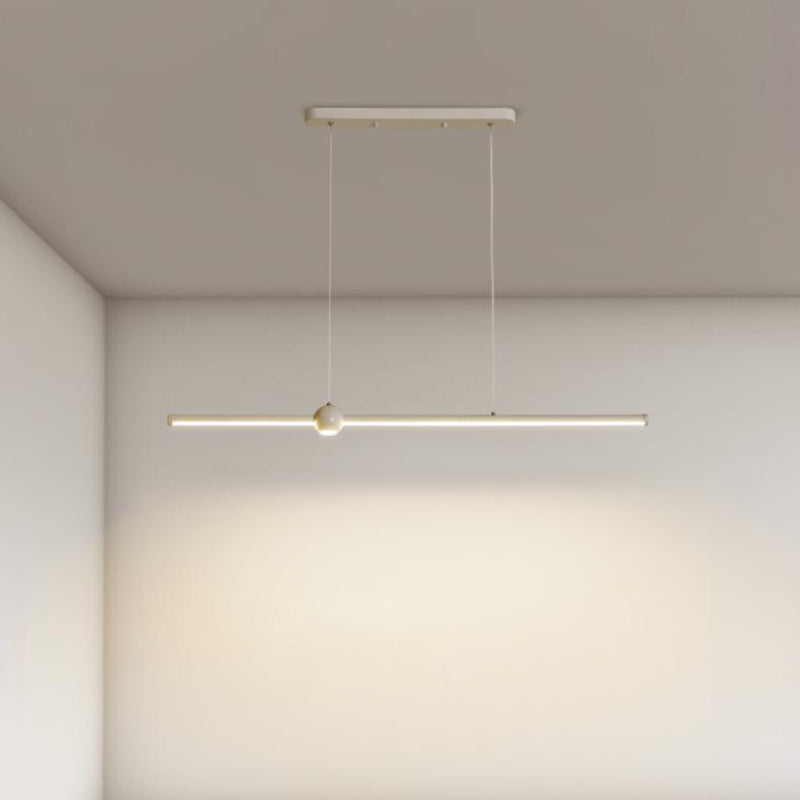 Pendants contemporains lustre de l'île en métal linéaire pour la cuisine
