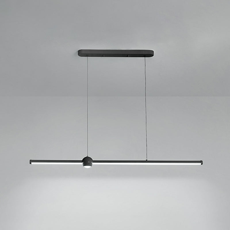 Pendants contemporains lustre de l'île en métal linéaire pour la cuisine