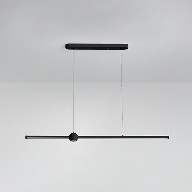 Pendants contemporains lustre de l'île en métal linéaire pour la cuisine