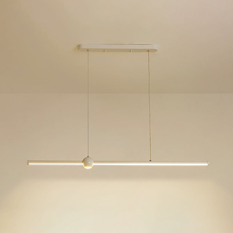 Pendants contemporains lustre de l'île en métal linéaire pour la cuisine
