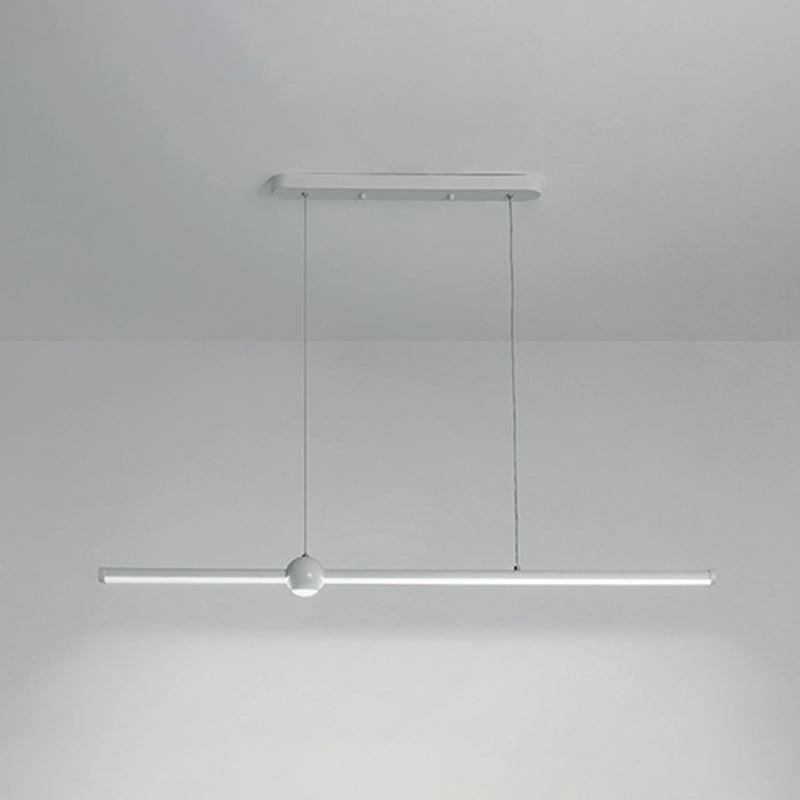 Pendants contemporains lustre de l'île en métal linéaire pour la cuisine