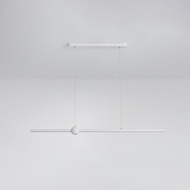 Pendants contemporains lustre de l'île en métal linéaire pour la cuisine