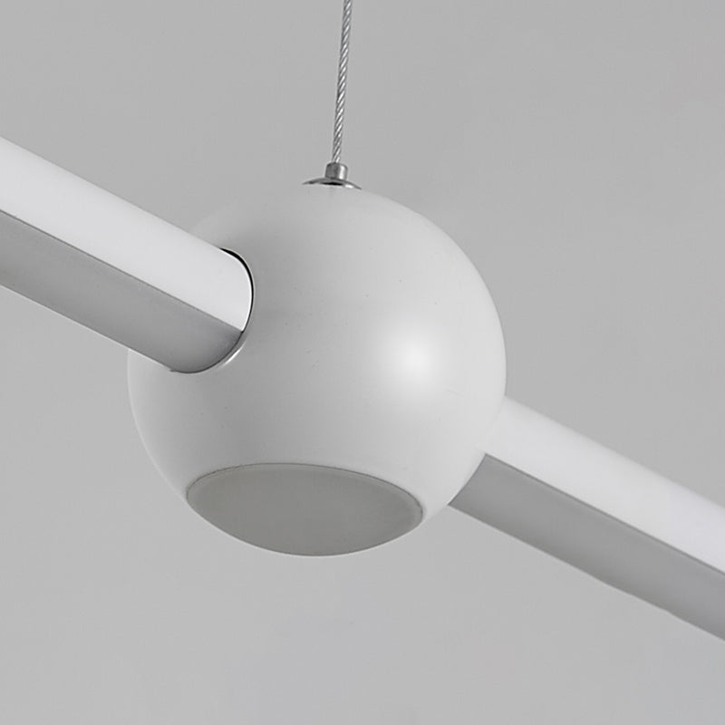 Pendants contemporains lustre de l'île en métal linéaire pour la cuisine