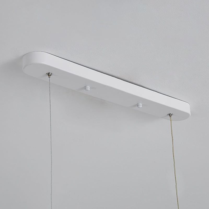 Pendants contemporains lustre de l'île en métal linéaire pour la cuisine