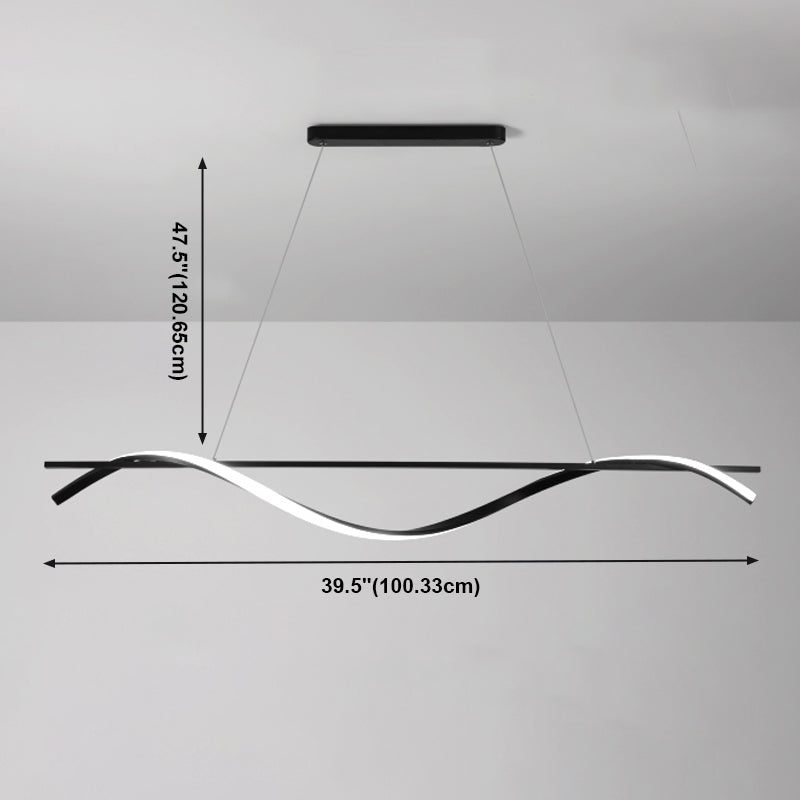 Lineaire kroonluchter eiland kroonluchter licht moderne metalen kroonluchter verlichtingsarmaturen