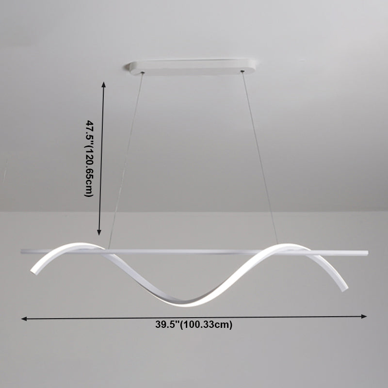 Lineaire kroonluchter eiland kroonluchter licht moderne metalen kroonluchter verlichtingsarmaturen