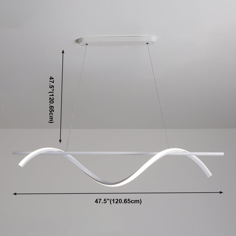 Lineaire kroonluchter eiland kroonluchter licht moderne metalen kroonluchter verlichtingsarmaturen