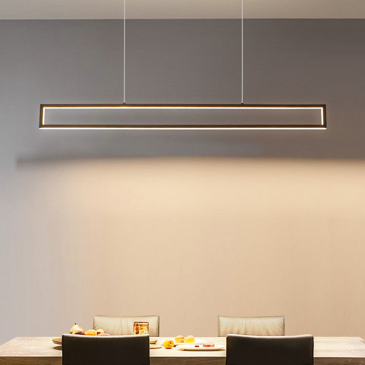 Rechthoek eiland kroonluchter licht modern metalen hangende kroonluchter