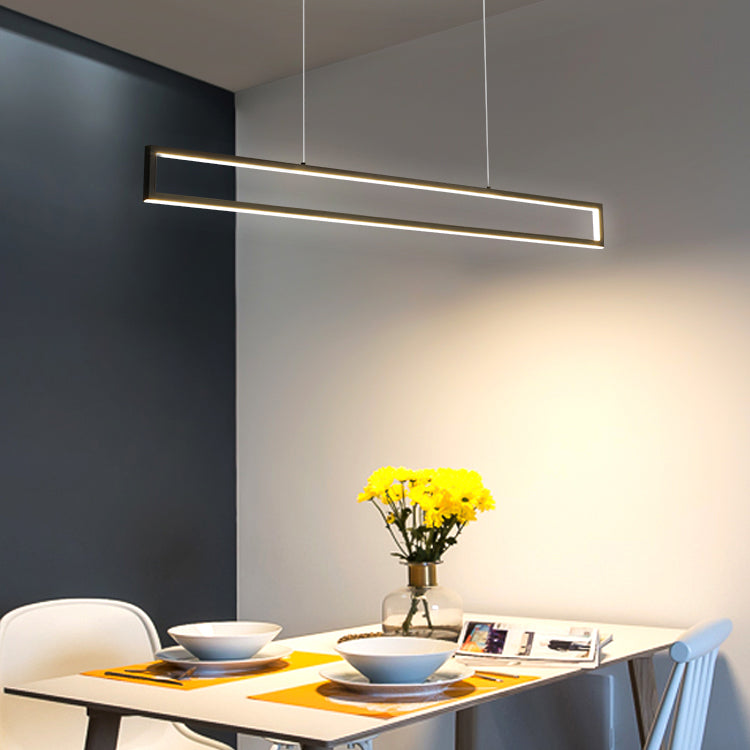 Rechthoek eiland kroonluchter licht modern metalen hangende kroonluchter