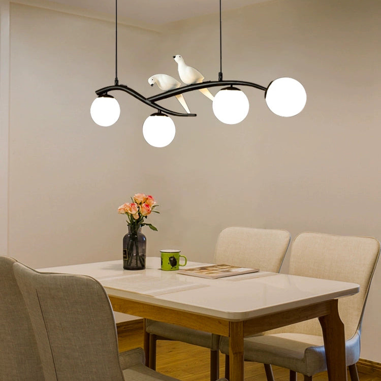 4-Light Sphere Island Lighting Ideas Contemporary Glass Island Chandelier