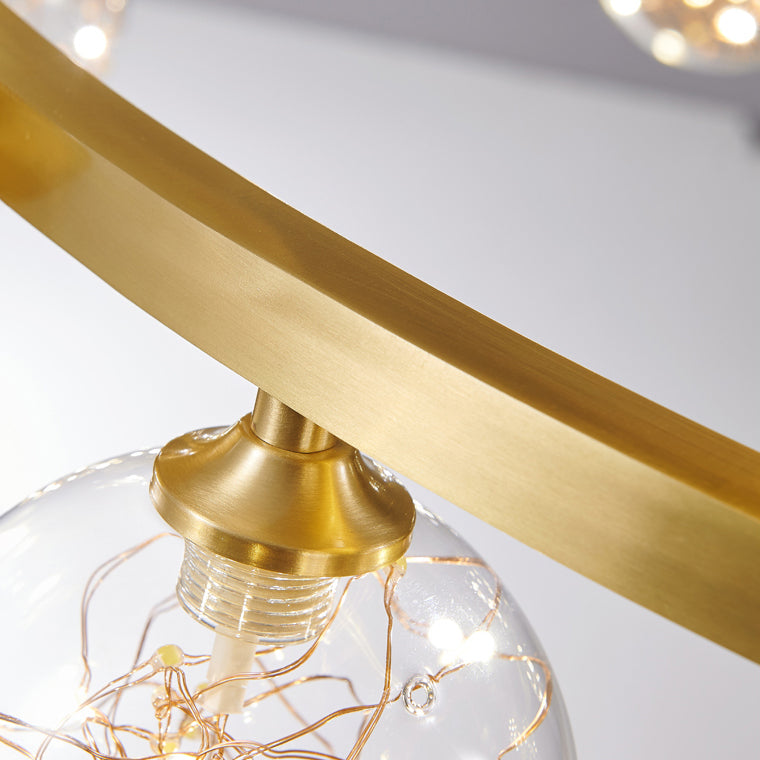 Contemporary Sphere Pendant Lights Glass Island Chandelier for Dining Room